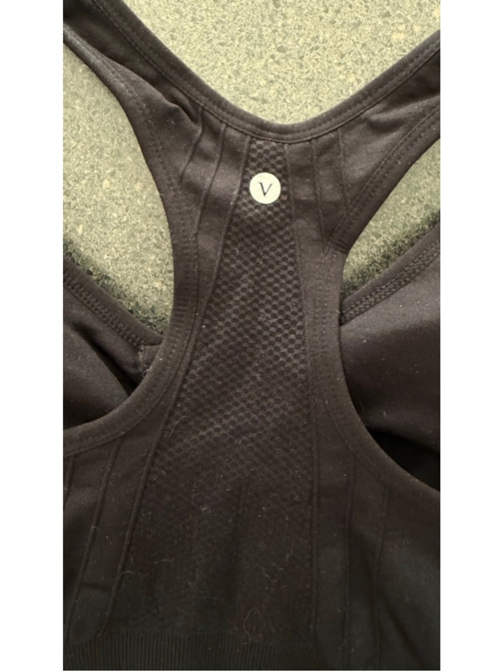 Velocity black, seamless, padded sports bra full-length front zipper Size XL - Picture 8 of 8